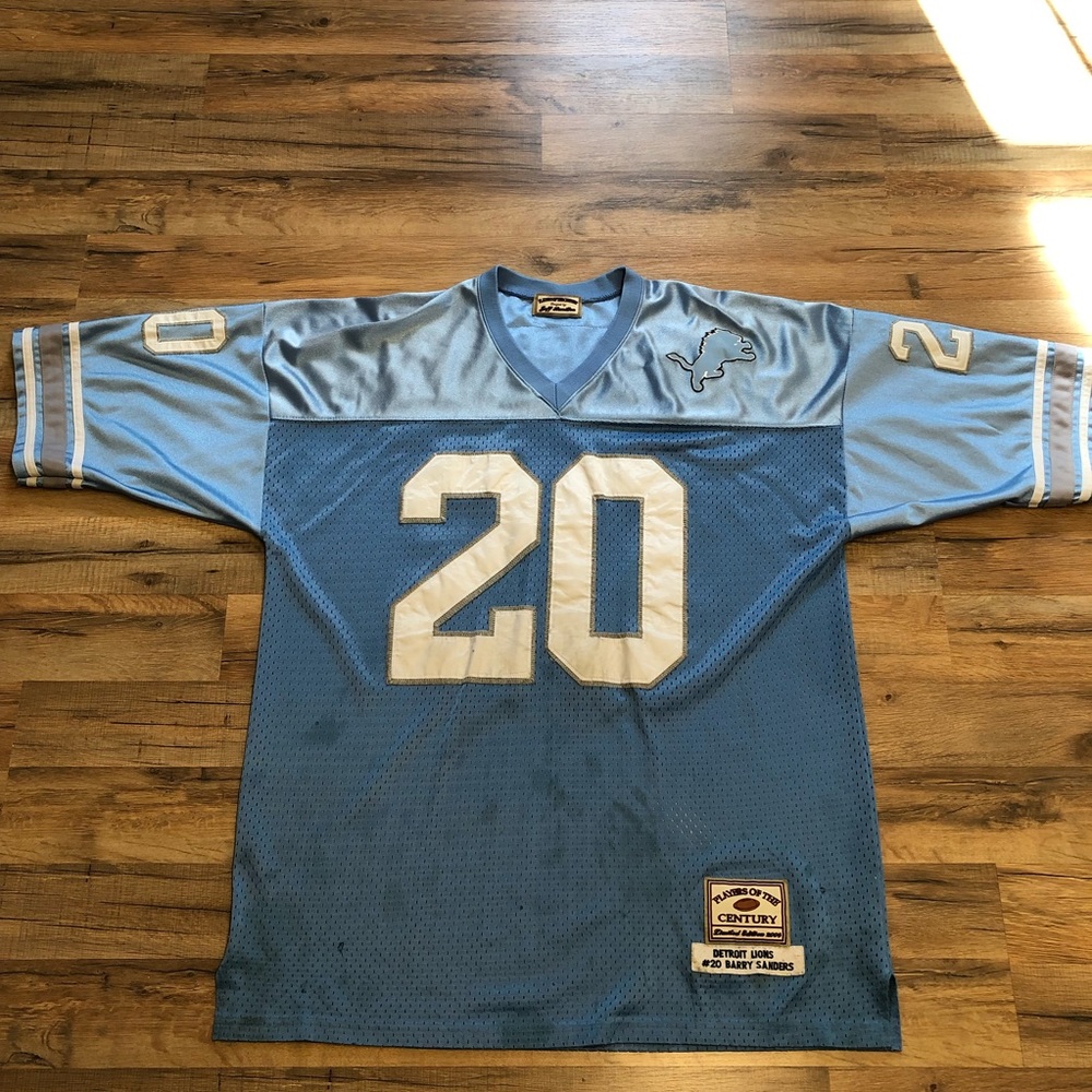 2004 PLAYERS OF THE CENTURY BY JEFF HAMILTON DETROIT LIONS #20 SANDERS JERSEY
